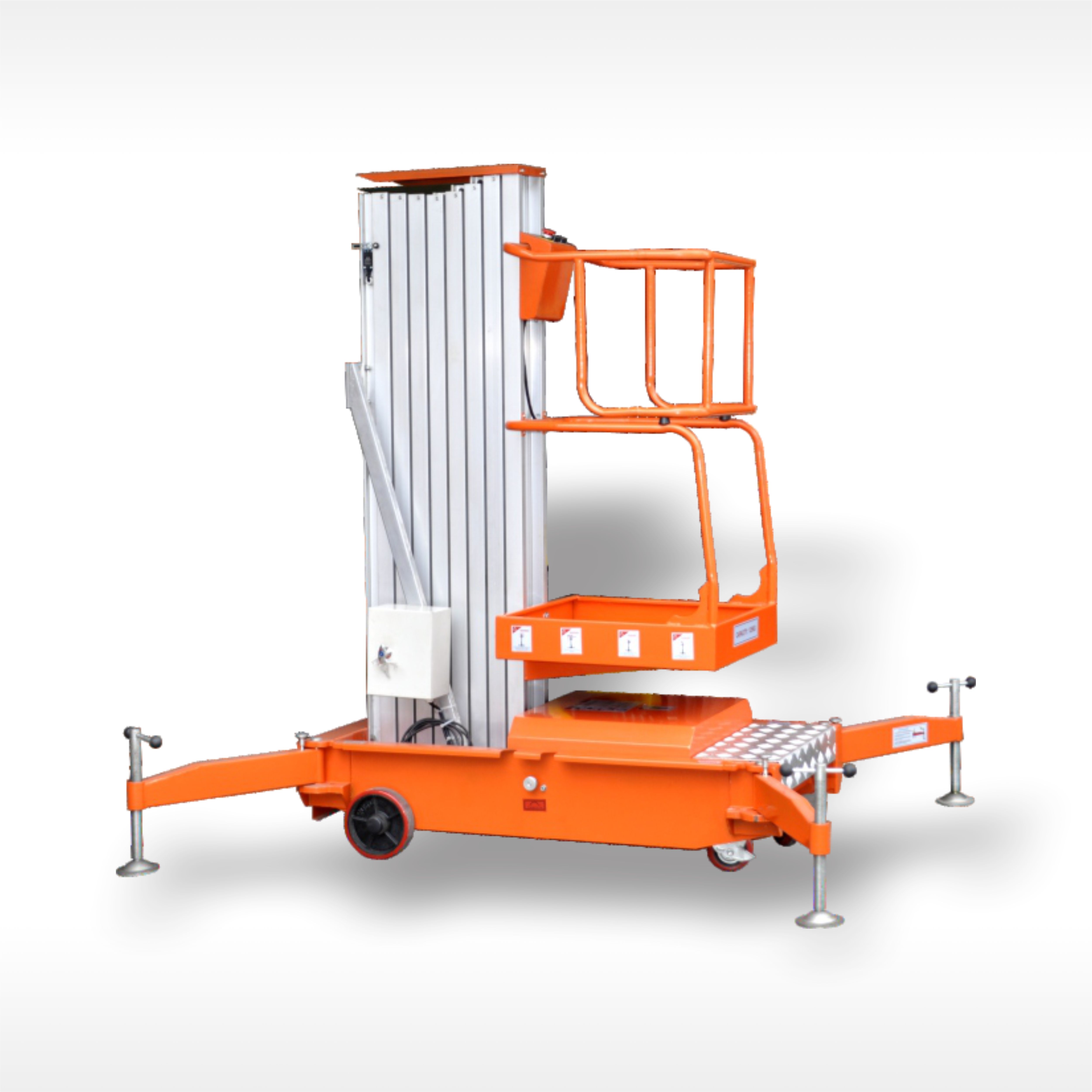 Single mast aluminium alloy lifting platfrom AKS-TK018